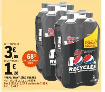 E.Leclerc Pepsi Max Zéro Sucres offre