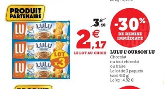 U Express Lulu L'Ourson LU offre