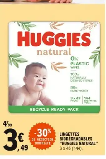 Huggies Natural Lingettes Biodégradables