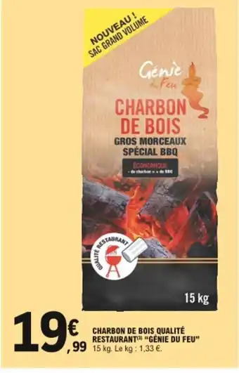 E.Leclerc Charbon de Bois Qualité Restaurant Génie Du Feu offre