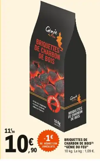 E.Leclerc Briquettes de Charbon de Bois Génie Du Feu offre