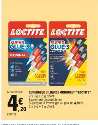 E.Leclerc Superglue 3 Liquide Original Loctite offre
