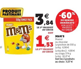 U Express M&M's offre