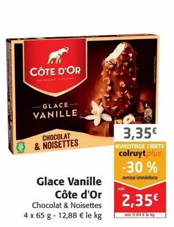 Colruyt Glace vanille cote d'or offre