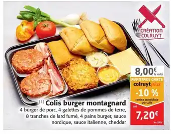 Colruyt Colis burger montagnard offre