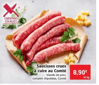 Colruyt Saucisses crues à cuire au comté offre