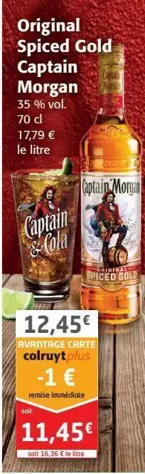 Colruyt Original spiced gold captain morgan offre