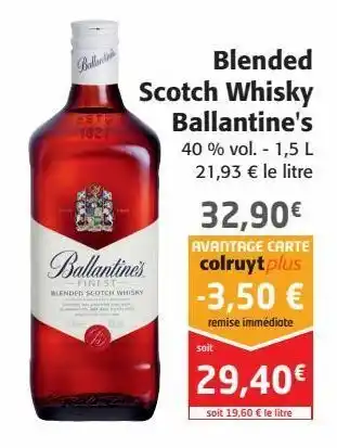 Colruyt Blender scotch whisky ballantine's offre