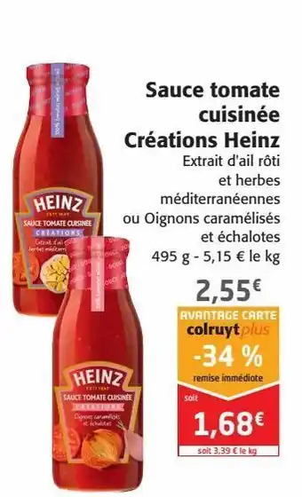 Colruyt Sauce tomate cuisinée création heinz offre