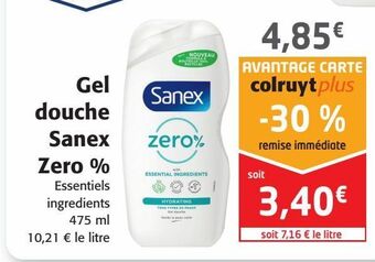 Colruyt Gel douche sanex zero % offre