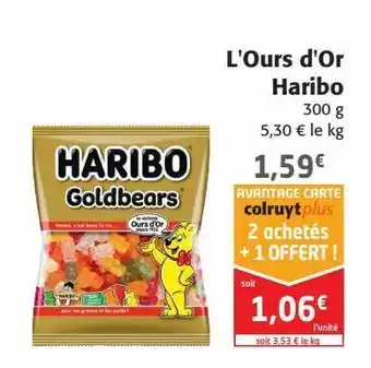 Colruyt L'ours d'or haribo offre