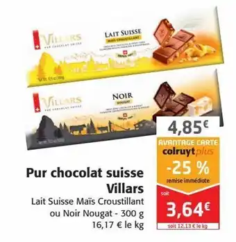 Pur chocolat suisse villars