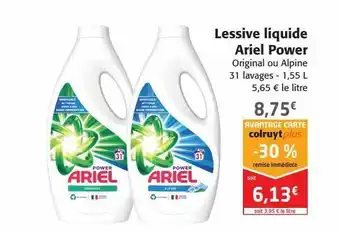 Colruyt Lessive liquide ariel power offre