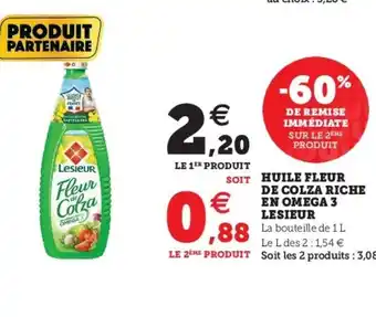U Express Huile Fleur de Colza Riche en Omega 3 Lesieur offre