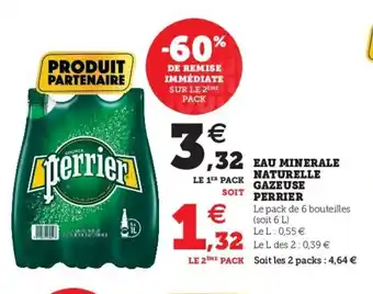 Eau minérale Naturelle Gazeuse Perrier