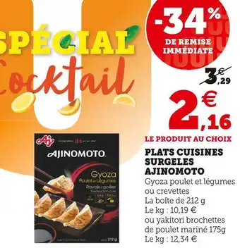 Ajinomoto plats cuisines surgeles