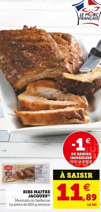 U Express Maitre jacques ribs offre