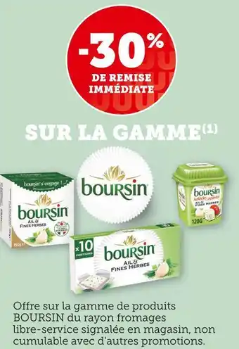 U Express Boursin bon plan sur la gamme boursin offre