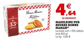 U Express Bonne maman madeleine pur beurre offre