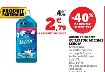 U Express Assouplissant ou Parfum de Linge Lenor offre