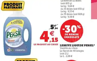 U Express Lessive Liquide Persil offre