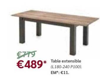Meubles Crack Table Extensible offre