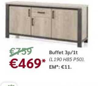 Meubles Crack Buffet 3p-1t offre