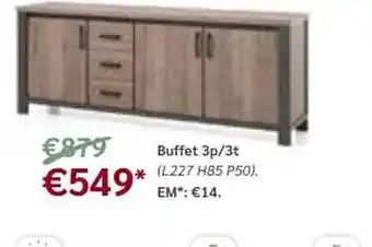 Meubles Crack Buffet 3p-3t offre