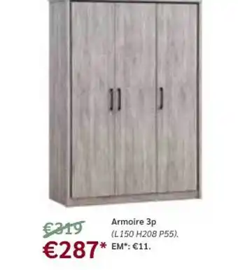 Meubles Crack Armoire 3p offre