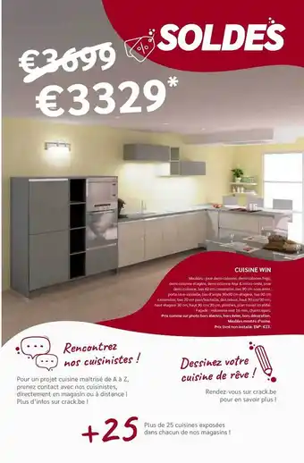 Meubles Crack Cuisine Win offre