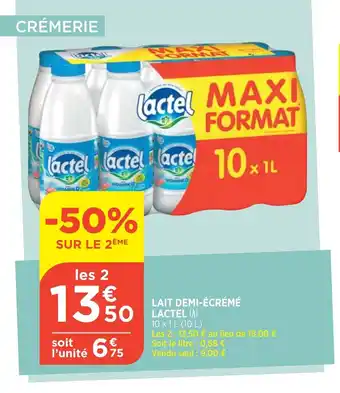 Bi1 Lait Dem-écrémé Lactel offre