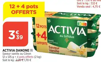 Bi1 Activia Danone offre