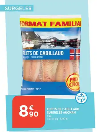 Bi1 Filets De Cabillaud Surgelés Auchan offre