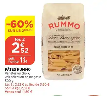 Bi1 Pâtes Rummo offre