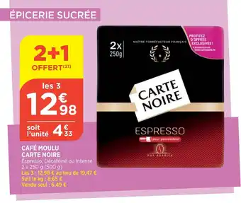 Café Moulu Carte Noire