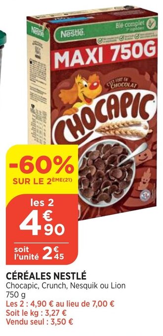 Bi1 Céréales Nestlé offre