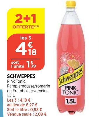Bi1 Schweppes offre