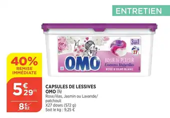 Bi1 Capsules De Lessives Omo offre