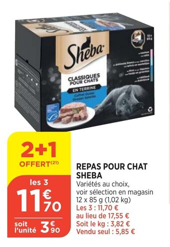 Bi1 Repas Pour Chat Sheba offre