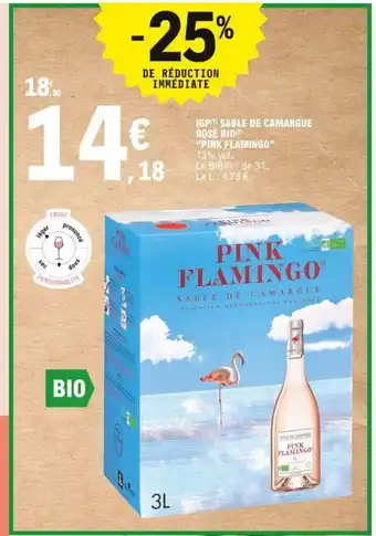 E.Leclerc IGP Sable De Camargue Rosé Bio "Pink Flamingo" offre