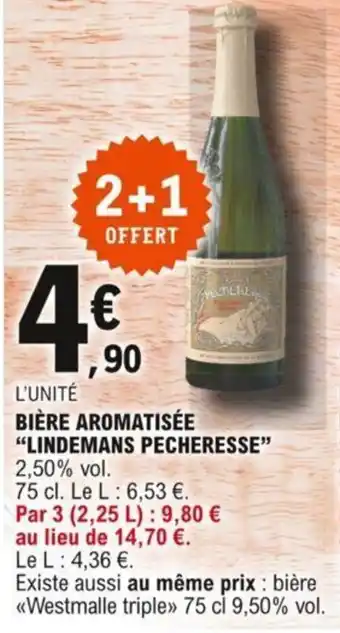Biè Aromatisée "Lindemans Pecheresse"