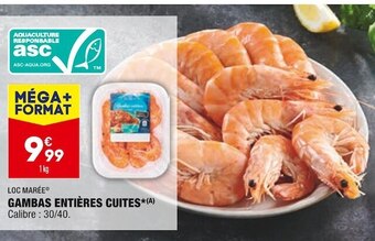 ALDI Loc marée gambas entières cuites offre