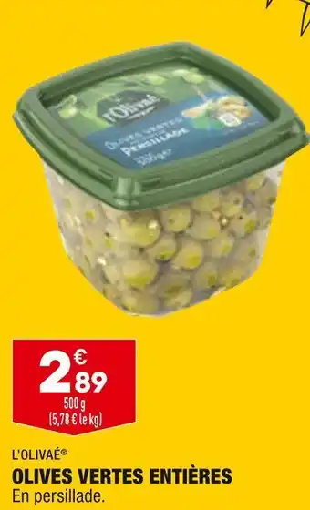ALDI L’olivaé olives vertes entières offre