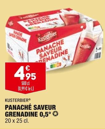 ALDI Kusterbier panaché saveur grenadine 0,5° offre
