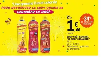 E.Leclerc Sirop Goût Caramel "Le Sirop Carambar" offre