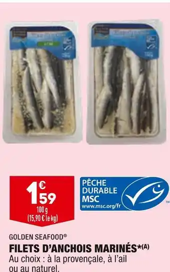 ALDI Golden seafood filets d’anchois marinés offre