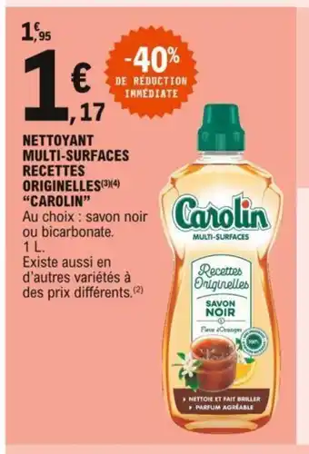 E.Leclerc Nettoyant Multi-Surfaces Recettes Originelles "Carolin" offre
