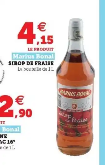 Super U Sirop De Fraise offre