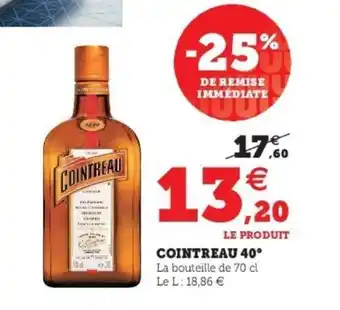 Super U Cointreau 40 offre
