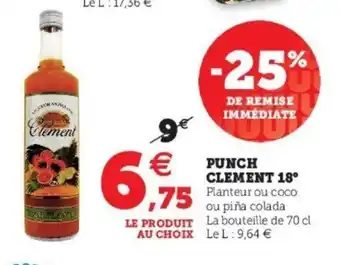 Super U Punch Clement 18 offre